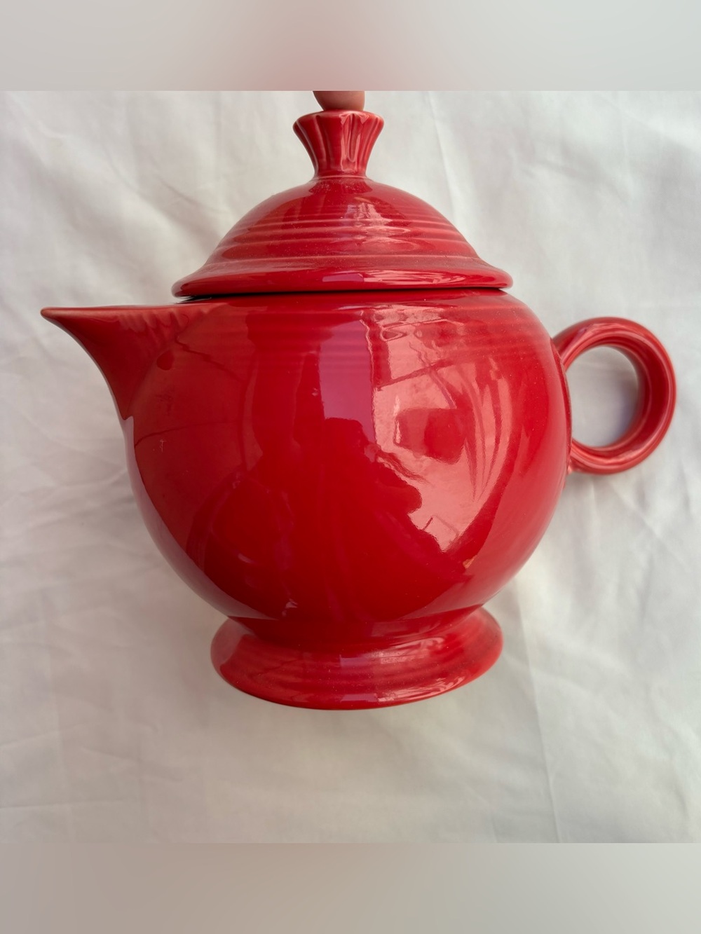 Homer Laughlin Fiesta Scarlet Red Five Cup Teapot